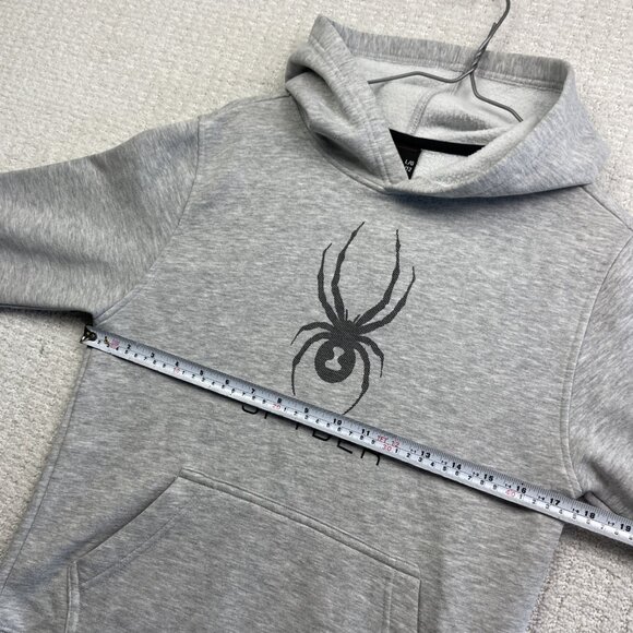SPYDER Boy's Gray / Black Hoodie Size L 10-12 Ski Winter Mountain Sports - Picture 6 of 12